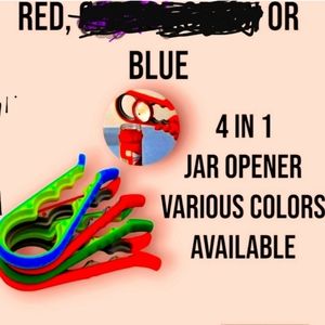 New 4 in 1 Jar Opener - Various colors.  You Pick